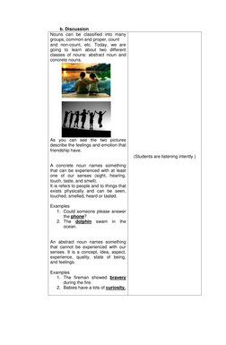 Grade 7 Lesson Plan: Abstract vs. Concrete Nouns | PDF | Noun | Senses