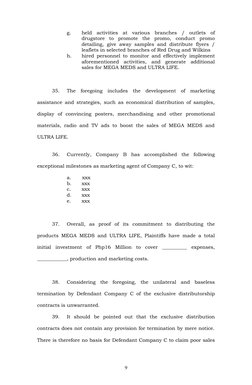 g.
held  activities  at  various  branches  /  outlets  of
drugstore  to  promote  the  promo,  conduct  promo
detailing, giv