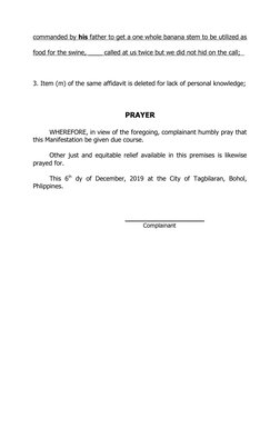 commanded by 
 
 his
 
  father to get a one whole banana stem to be utilized as
food for the swine, ____ called at us twice