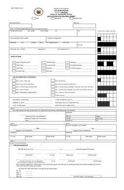 Nbc Forms.pdf Building Permit Application Form | PDF | Specification (Technical ...