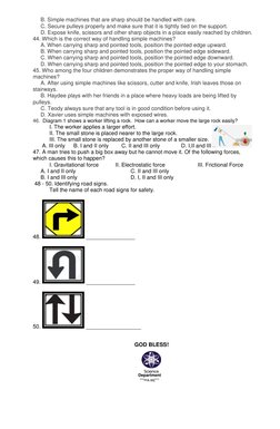 Grade 6 3rd Quarter Science Test | PDF | Machines | Gravity