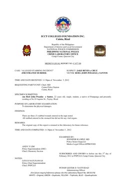 ICCT COLLEGES FOUNDATION INC. 
Cainta, Rizal 
 
Republic of the Philippines  
Department of Interior and Local Government