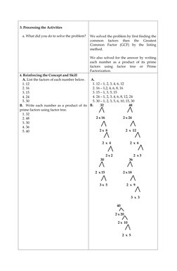 3. Processing the Activities 
 
   a. What did you do to solve the problem? 
 
  
   
 
 
 
 
 
 
 
We solved the problem b