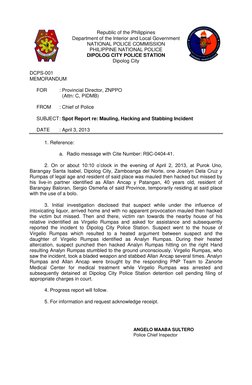 Republic of the Philippines 
Department of the Interior and Local Government 
NATIONAL POLICE COMMISSION 
PHILIPPINE NATIONAL