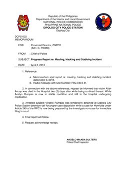 Republic of the Philippines 
Department of the Interior and Local Government 
NATIONAL POLICE COMMISSION 
PHILIPPINE NATIONAL