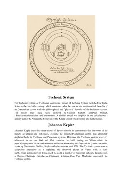 Tychonic System 
The Tychonic system (or Tychonian system) is a model of the Solar System published b