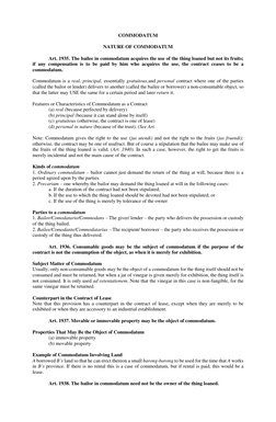 Understanding Commodatum in Law | PDF | Law