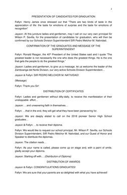 Emcee Script for Graduation 2025 Tagalog | PDF | Career & Growth ...