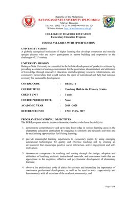 Republic of the Philippines
BATANGAS STATE UNIVERSITY JPLPC-Malvar
Malvar, Batangas
Tel. Nos.: (043) 778-2170/ (043) 406-0830