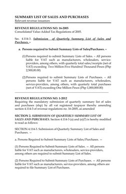SLSP Submission Guidelines for VAT Taxpayers | PDF | Value Added Tax ...