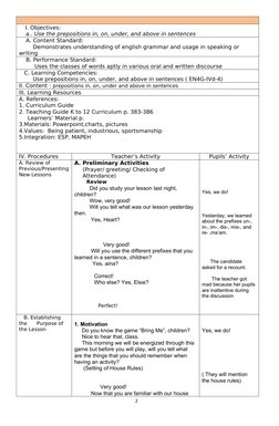 DLP Sample: English 4 Lesson Plan | PDF | Curriculum | Teachers