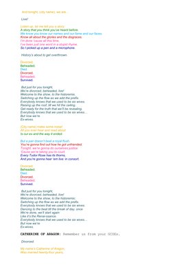 And tonight, (city name), we are…
 Live!
Listen up, let me tell you a story.
A story that you think you’ve heard before.
We k