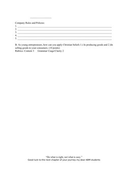 Business Ethics Final Exam Guide | PDF | Corporate Social ...