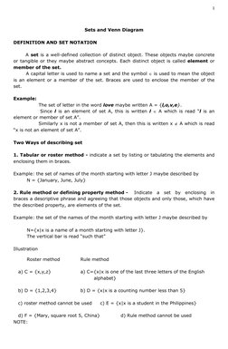 Set Theory and Venn Diagrams Overview | PDF | Set (Mathematics) | Algebra