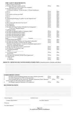 BFP Fire Safety Inspection Checklist | PDF | Fire Safety | Building ...
