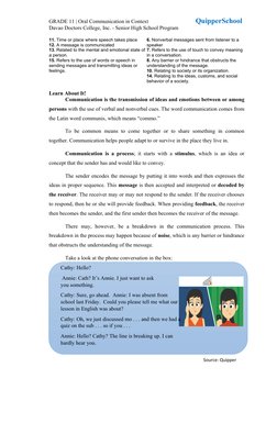 GRADE 11 | Oral Communication in Context
QuipperSchool
Davao Doctors College, Inc. - Senior High School Program
11. Time or p