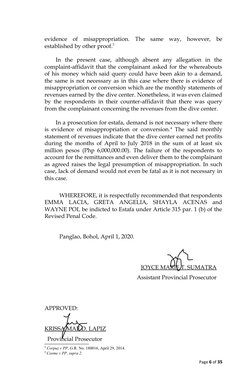 evidence  of  misappropriation.  The  same  way,  however,  be
established by other proof.3 
In  the  present  case,  althoug