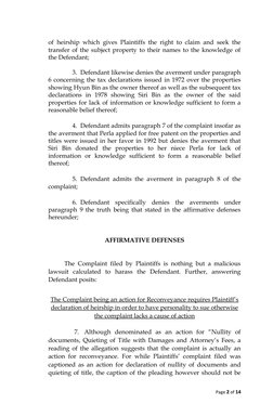 of heirship which gives Plaintiffs the right to claim and seek the
transfer of the subject property to their names to the kno