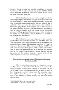 property. Clearly, more than ten years has passed from the time the
Certificate of Title over the said subject properties, OC