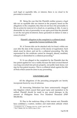 such  legal  or  equitable  title,  or  interest,  there  is  no  cloud  to  be
prevented or removed. 
29.  Being the case th