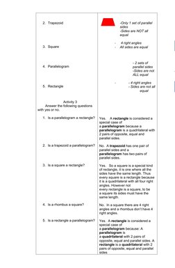 Grade 4 Quadrilaterals Lesson Plan | PDF | Rectangle | Triangle