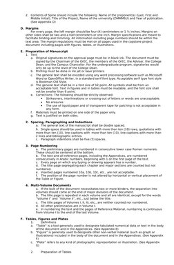 2.
Contents of Spine should include the following: Name of the proponent(s) (Last, First and 
Middle Initial), Title of the P