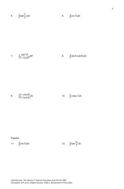 2
Leithold,Louis. The Calculus 7. Pearson Education Asia Pte Ltd. 2002
Conception, B.P.,et al. Integral Calculus. Pablo L