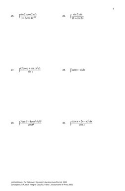 5
Leithold,Louis. The Calculus 7. Pearson Education Asia Pte Ltd. 2002
Conception, B.P.,et al. Integral Calculus. Pablo L