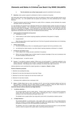 Elements and Notes in Criminal Law Book II by RENE CALLANTA
c.
That the detention was without legal grounds (cannot be commit