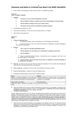 Elements and Notes in Criminal Law Book II by RENE CALLANTA
•
Doesn’t matter if correspondence contains innocent matters – if