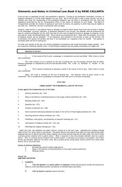 Elements and Notes in Criminal Law Book II by RENE CALLANTA
If the aircraft is a passenger aircraft, the prohibition is absol