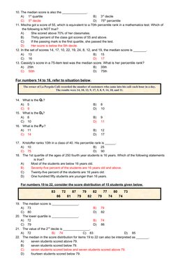 Grade 10 Math 4th Quarter Exam Reviewer | PDF | Percentile | Quantile