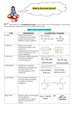 Also known as a constitutional isomer, one in which two or more organic compounds 
have the same molecular formulas but di