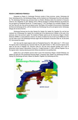 Overview of Zamboanga Peninsula Region IX | PDF