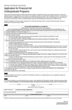 Page 1 of
7 FORM 230-SCH [REV 2-2015]
PREVIOUS EDITION OBSOLETE
Ateneo de Davao University
Application for Financial Aid
Unde