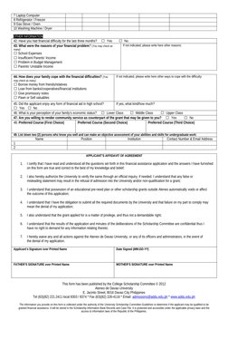 7 Laptop Computer
8 Refrigerator / Freezer
9 Gas Stove / Oven
10 Washing Machine / Dryer
OTHER INFORMATION
42. Have you had f