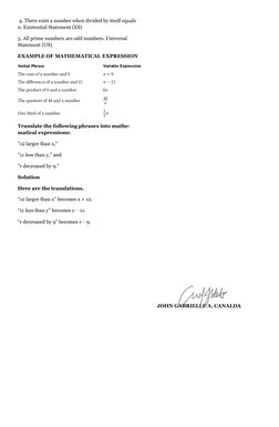 4. There exist a number when divided by itself equals 
0. Existential Statement (ES)  
5. All prime numbers are odd numbers.