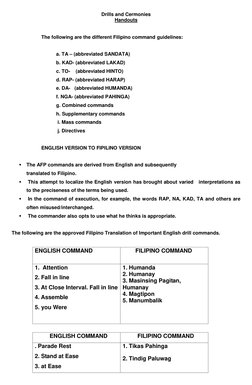 Filipino Military Command Guidelines | PDF | Military Science | Military