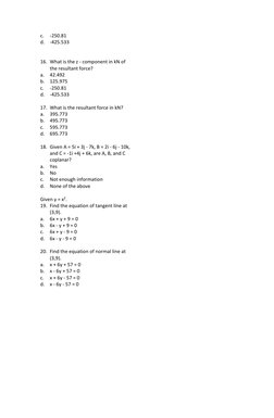 Vector Analysis Exam Questions | PDF | Norm (Mathematics) | Euclidean ...