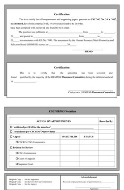 CSC Form No. 33-B Appointment Template | PDF | Judiciaries | Public Law