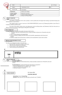 Grade 12 HUMSS Culminating Activity Guide | PDF | Rubric (Academic ...