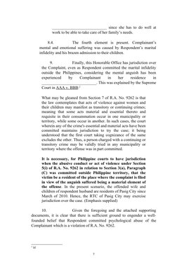 ___________________________ since she has to do well at
work to be able to take care of her family’s needs.
8.4.
The  fourth