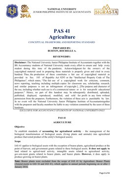 Cfas Pas 41 Agriculture | PDF | Fair Value | Depreciation