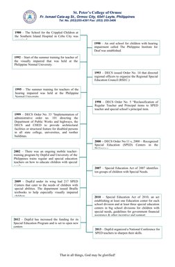 Timeline of Inclusive Education in the Philippines | PDF | Inclusion ...