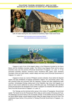 PHILIPPINE TOURISM, GEOGRAPHY, AND CULTURE 
BACHELOR OF SCIENCE IN HOSPITALITY MANAGEMENT