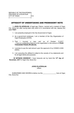 REPUBLIC OF THE PHILIPPINES)
PROVINCE OF ILOCOS SUR       )    
CITY OF VIGAN                            )S.S.
x-------------