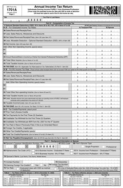 Annual Income Tax Return 1701A Guide | PDF