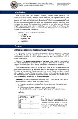 2 | P a g e  M o d u l e  i n  S t a t i s t i c s  a n d  E v a l u a t i o n  i n  E d u c a t i o n  M C B r i ñ o s a