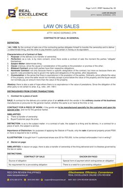 Law on Sales Overview by Atty. Soriano | PDF | Foreclosure | Offer And ...