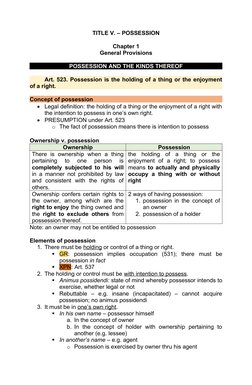 Possession State Understanding Legal Possession Rights | PDF | Possession (Law ...
